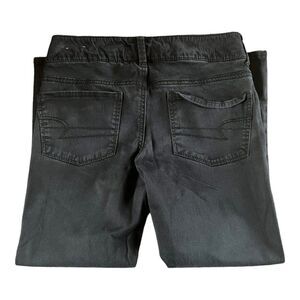 American Eagle AE Capri Black Wash Sz 2 Double Button 5 Pocket Stretch Pants